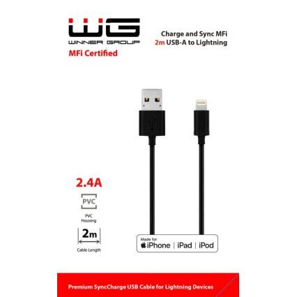 Winner Group - USB kaabel MFI Lightning / USB-A 2m must