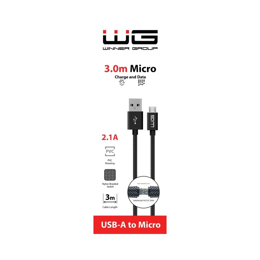 Winner Group - USB kaabel Micro USB / USB-A 3m must