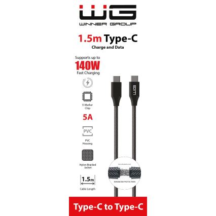 Winner Group - USB kaabel USB-C / USB-C 140W 1,5m must