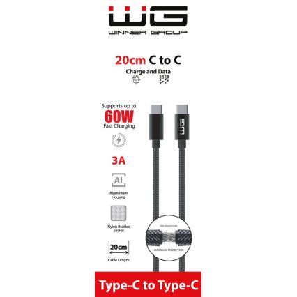 Winner Group - USB kaabel USB-C / USB-C 20cm must