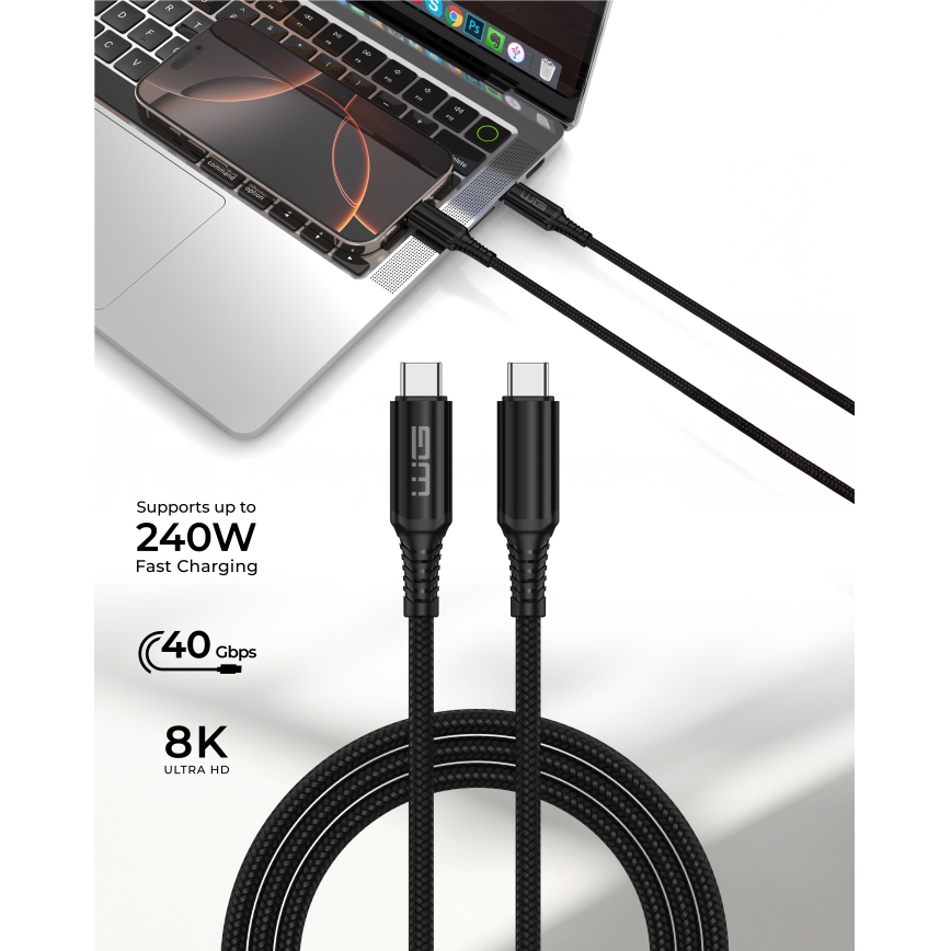 Winner Group - USB kaabel USB-C / USB-C 240W 1m must