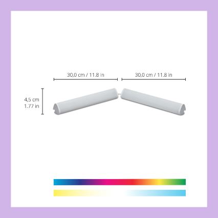 WiZ - KOMPLEKT 2x LED RGBW Hämardatav lamp BAR LED/5,5W/230V 2200-6500K Wi-Fi