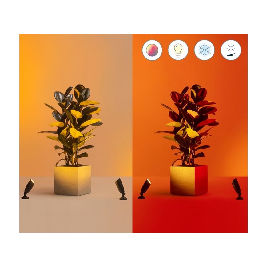 WiZ -KOMPLEKT 2x LED RGBW Hämardatav välivalgusti SPOT LED/10W/230V 2700-5000K IP65 Wi-Fi