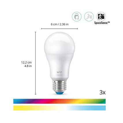 WiZ-Komplekt koduvalveks: 1x kaamera + 3x LED RGB pirn A60 E27/8,5W/230V Wi-Fi