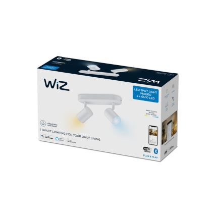 WiZ - LED Hämardatav kohtvalgusti IMAGEO 2xGU10/4,9W/230V 2700-6500K CRI 90 Wi-Fi valge