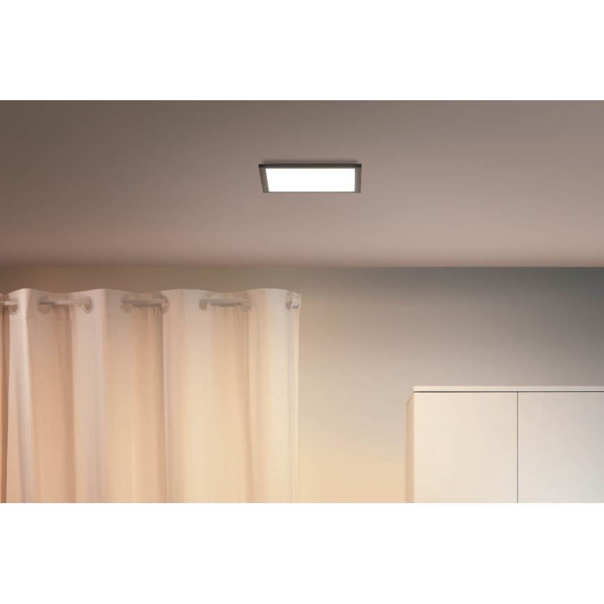 WiZ - LED Hämardatav laevalgusti SUPERSLIM LED/12W/230V 2700-6500K must Wi-Fi