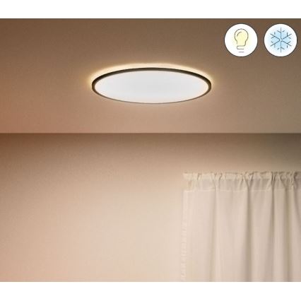 WiZ - LED Hämardatav laevalgusti SUPERSLIM LED/22W/230V 2700-6500K Wi-Fi must