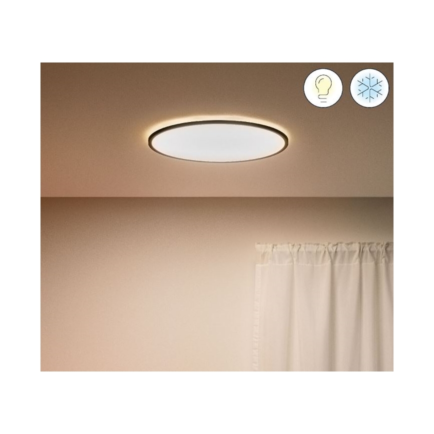 WiZ - LED Hämardatav laevalgusti SUPERSLIM LED/22W/230V 2700-6500K Wi-Fi must