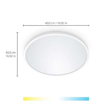 WiZ - LED Hämardatav laevalgusti SUPERSLIM LED/22W/230V 2700-6500K valge