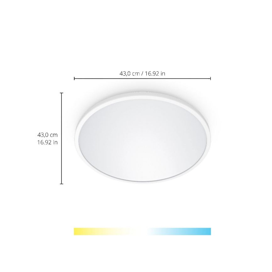 WiZ - LED Hämardatav laevalgusti SUPERSLIM LED/22W/230V 2700-6500K valge