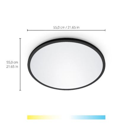 WiZ - LED Hämardatav laevalgusti SUPERSLIM LED/32W/230V 2700-6500K must