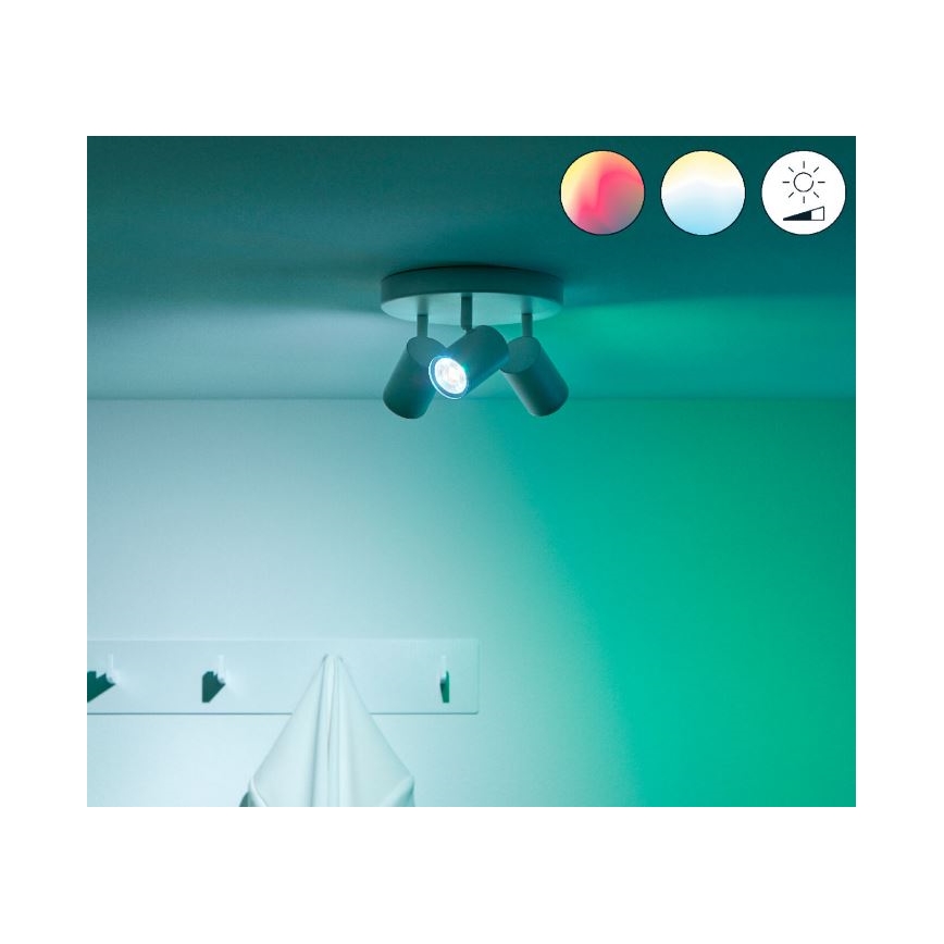 WiZ - LED RGBW Hämardatav kohtvalgusti IMAGEO 3xGU10/4,9W/230V 2200-6500K Wi-Fi CRI 90 valge
