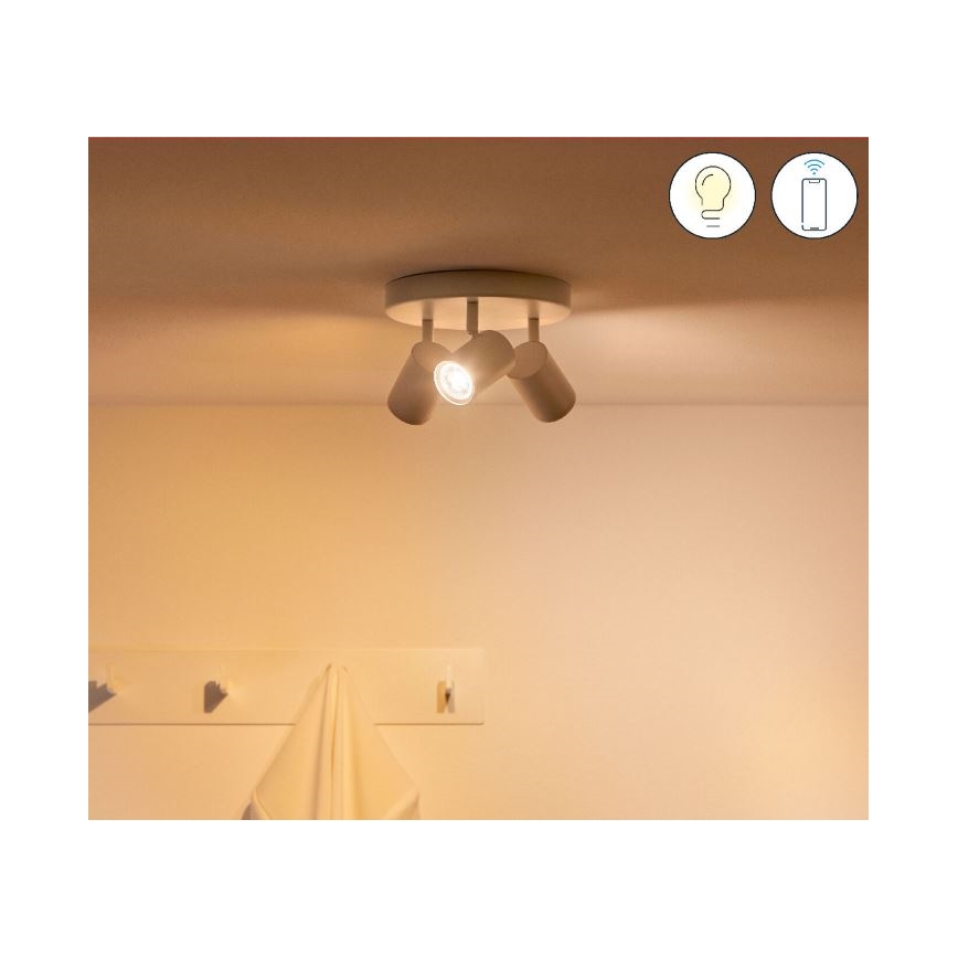 WiZ - LED RGBW Hämardatav kohtvalgusti IMAGEO 3xGU10/4,9W/230V 2200-6500K Wi-Fi CRI 90 valge