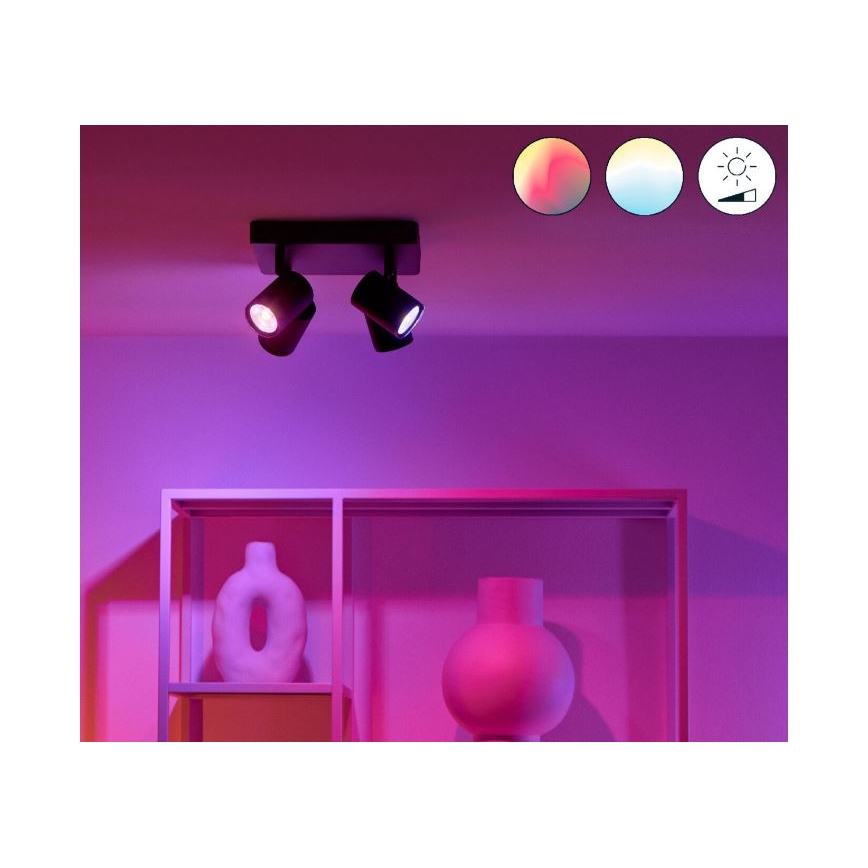 WiZ - LED RGBW Hämardatav kohtvalgusti IMAGEO 4xGU10/4,9W/230V 2200-6500K Wi-Fi CRI 90 must