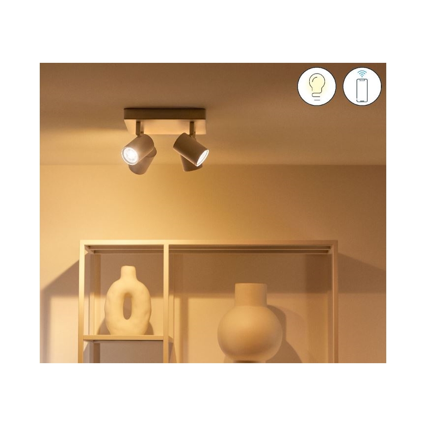 WiZ - LED RGBW Hämardatav kohtvalgusti IMAGEO 4xGU10/4,9W/230V 2200-6500K Wi-Fi CRI 90 valge