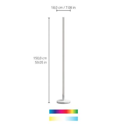 WiZ - LED RGBW Hämardatav põrandalamp POLE LED/13W/230V 2200-6500K Wi-Fi