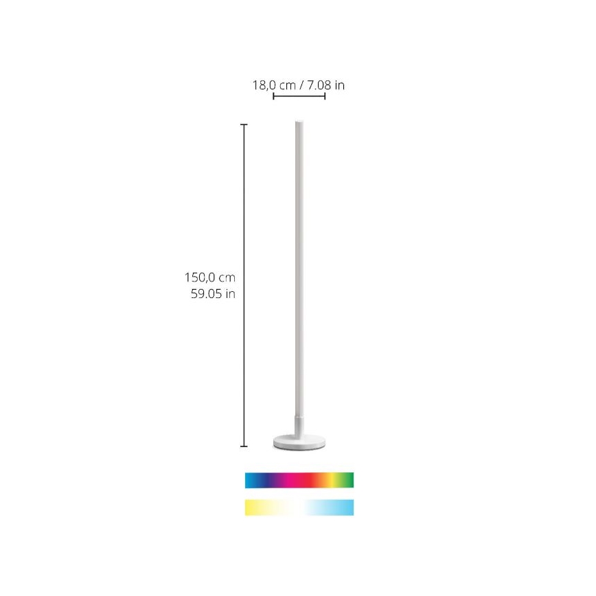 WiZ - LED RGBW Hämardatav põrandalamp POLE LED/13W/230V 2200-6500K Wi-Fi