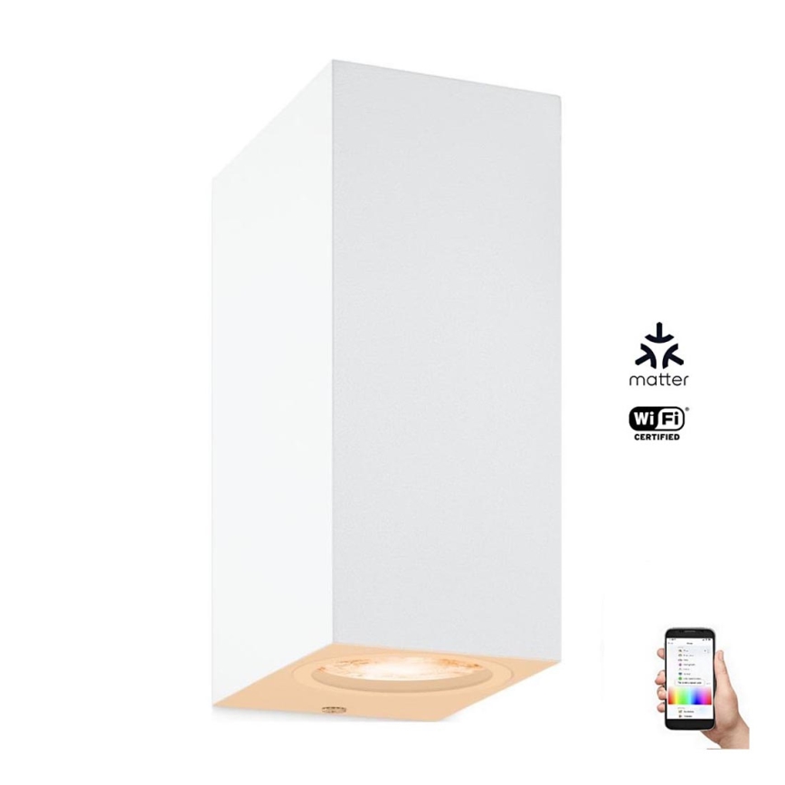 WiZ - LED RGBW Hämardatav seinavalgusti UP&DOWN 2xGU10/4,7W/230V 2200-6500K Wi-Fi CRI 90 valge