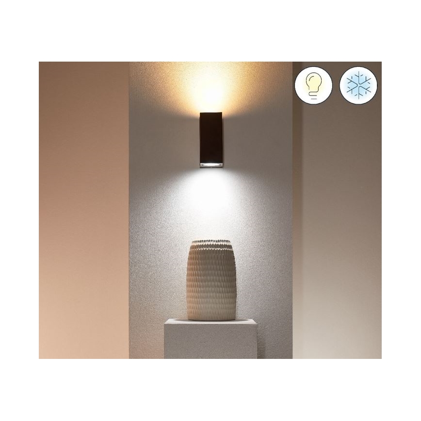 WiZ -LED RGBW Hämardatav seinavalgusti UP&DOWN 2xGU10/4,7W/230V 2200-6500K Wi-Fi CRI 90 must