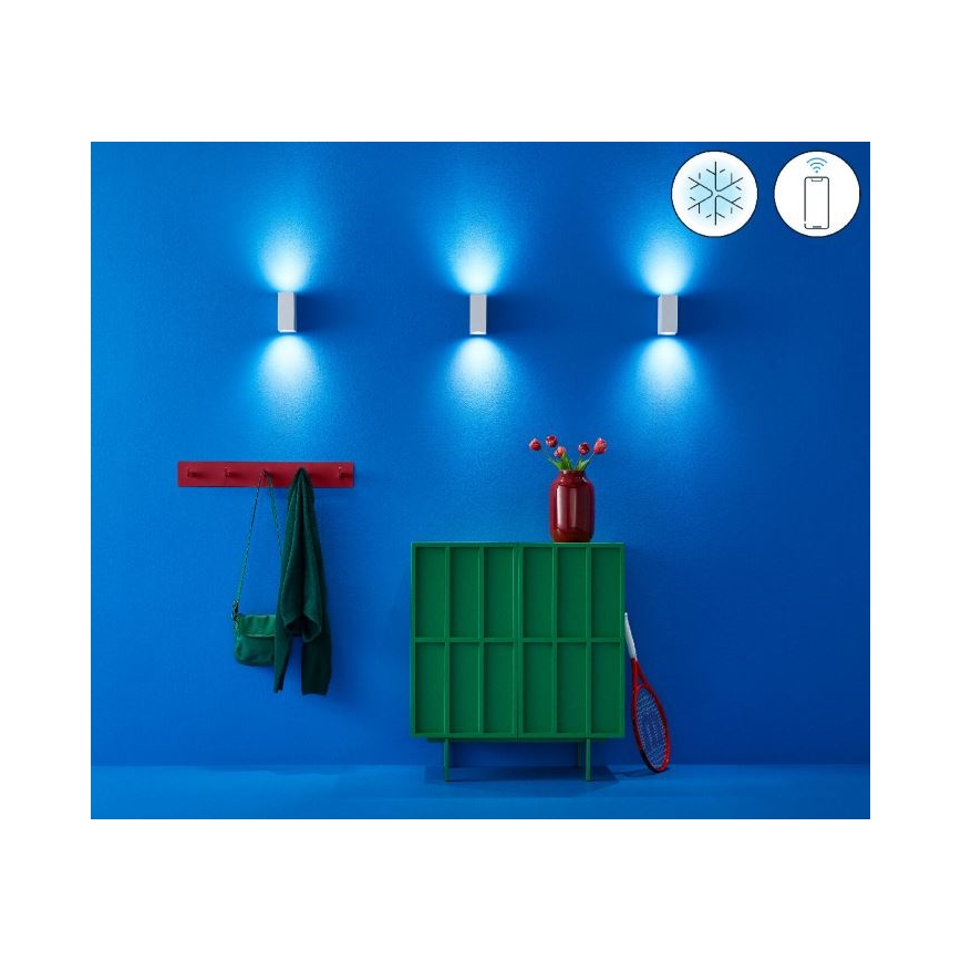 WiZ - LED RGBW Hämardatav seinavalgusti UP&DOWN 2xGU10/4,7W/230V 2200-6500K Wi-Fi CRI 90 valge