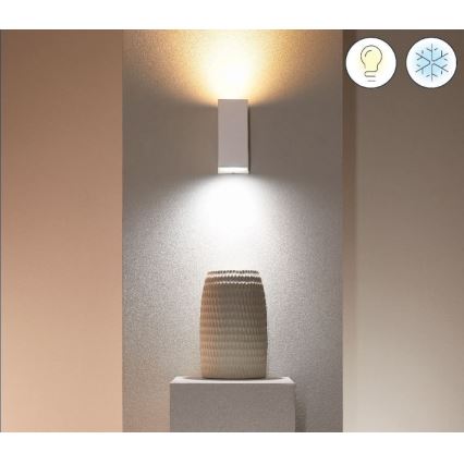 WiZ - LED RGBW Hämardatav seinavalgusti UP&DOWN 2xGU10/4,7W/230V 2200-6500K Wi-Fi CRI 90 valge