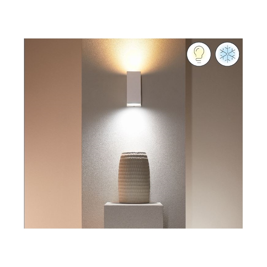 WiZ - LED RGBW Hämardatav seinavalgusti UP&DOWN 2xGU10/4,7W/230V 2200-6500K Wi-Fi CRI 90 valge