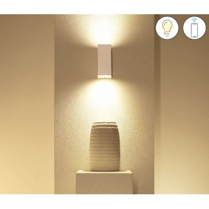 WiZ - LED RGBW Hämardatav seinavalgusti UP&DOWN 2xGU10/4,7W/230V 2200-6500K Wi-Fi CRI 90 valge