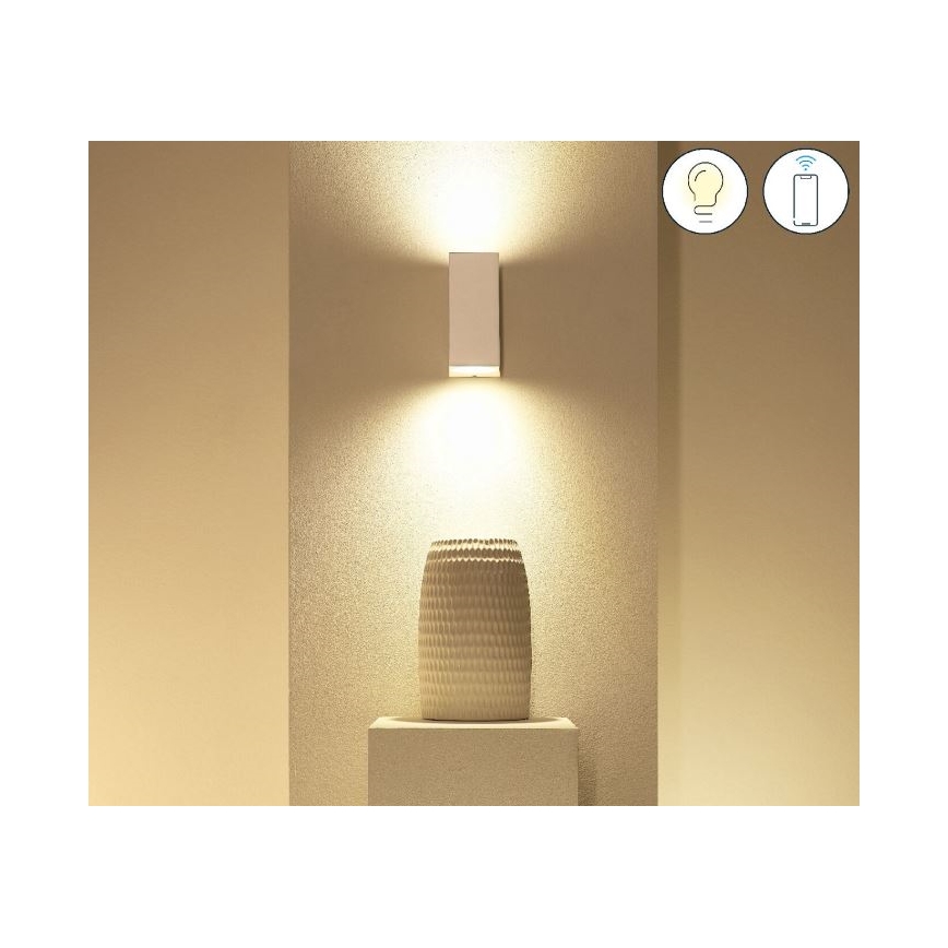 WiZ - LED RGBW Hämardatav seinavalgusti UP&DOWN 2xGU10/4,7W/230V 2200-6500K Wi-Fi CRI 90 valge
