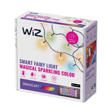 WiZ - LED RGBW Hämardatav väli valguskett 160xLED 20m IP44 2700-5000K Wi-Fi