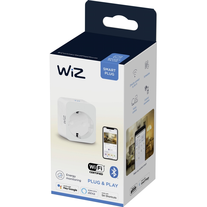 WiZ - Nutikas pistikupesa F 2300W + powermeter Wi-Fi SCHUKO