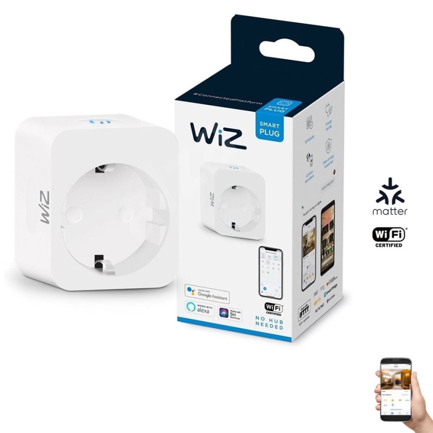 WiZ - Nutikas pistikupesa F 2300W Wi-Fi SCHUKO