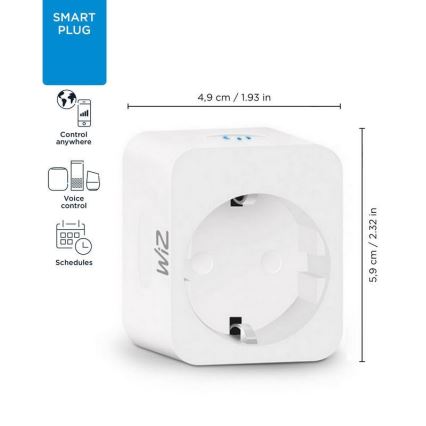 WiZ - Nutikas pistikupesa F 2300W Wi-Fi SCHUKO