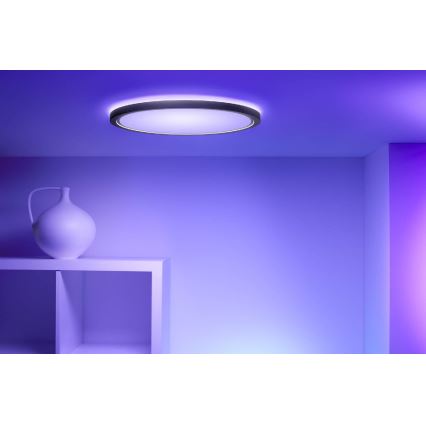 WiZ - RGB LED Hämardatav laevalgusti SUPERSLIM LED/22W/230V 2700-6500K Wi-Fi must