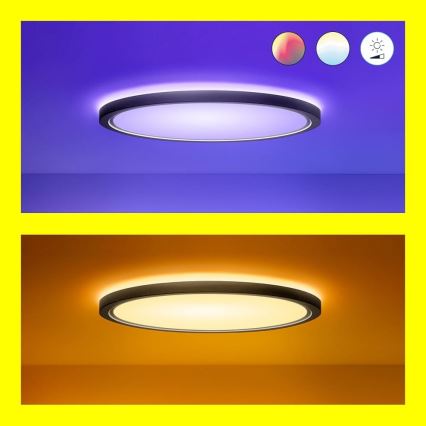 WiZ - RGB LED Hämardatav laevalgusti SUPERSLIM LED/22W/230V 2700-6500K Wi-Fi must