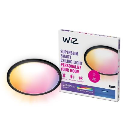 WiZ - RGB LED Hämardatav laevalgusti SUPERSLIM LED/22W/230V 2700-6500K Wi-Fi must