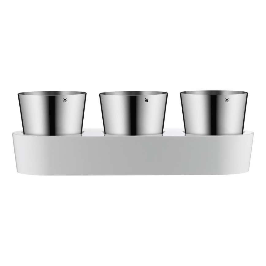 WMF - Isekastev maitseainetaimede pott 3 tk GOURMET valge/roostevaba