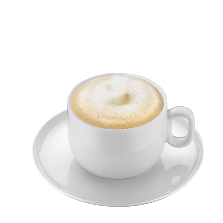 WMF - KOMPLEKT 2x Cappuccino tass alustassiga BARISTA 160 ml valge