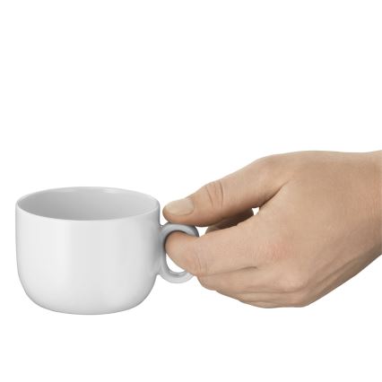 WMF - KOMPLEKT 2x Cappuccino tass alustassiga BARISTA 160 ml valge