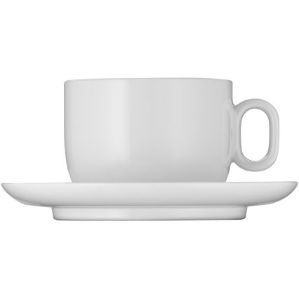 WMF - KOMPLEKT 2x Cappuccino tass alustassiga BARISTA 160 ml valge