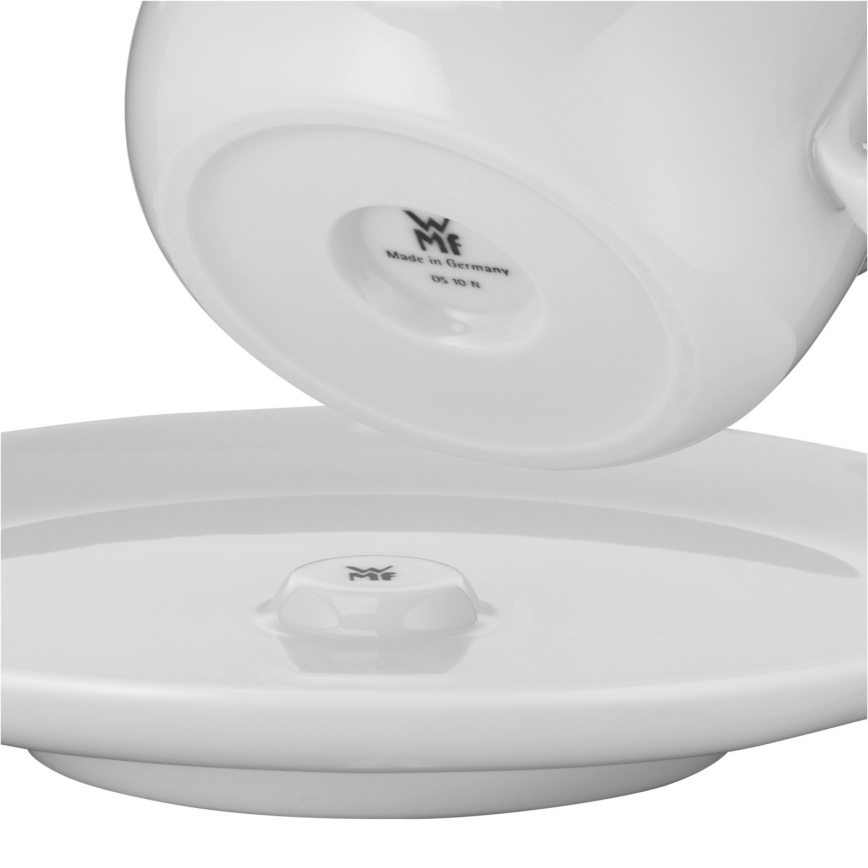 WMF - KOMPLEKT 2x Cappuccino tass alustassiga BARISTA 160 ml valge