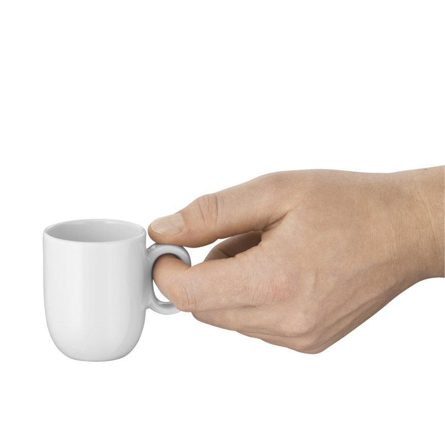 WMF - KOMPLEKT 2x Espresso tass koos alustassiga BARISTA valge