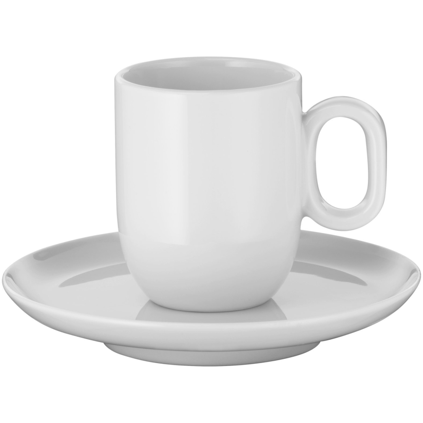 WMF - KOMPLEKT 2x Espresso tass koos alustassiga BARISTA valge