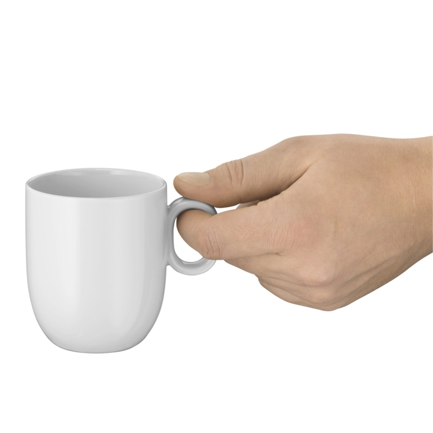 WMF - KOMPLEKT 2x Kohvitass alustassiga BARISTA 170 ml valge