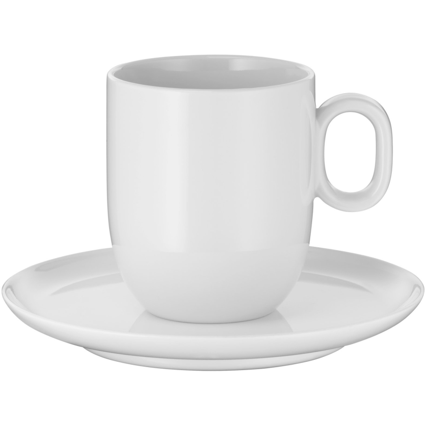WMF - KOMPLEKT 2x Kohvitass alustassiga BARISTA 170 ml valge