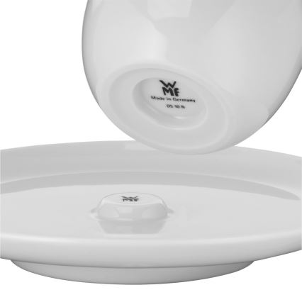 WMF - KOMPLEKT 2x Kohvitass alustassiga BARISTA 170 ml valge