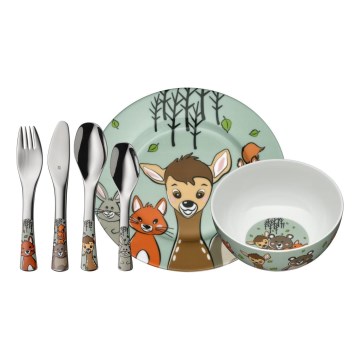WMF - Laste lauanõud ja söögiriistad FOREST FRIENDS 6 tk