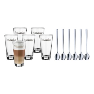 WMF - Latte macchiato klaaside ja lusikate komplekt CLEVER & MORE, 6-osaline
