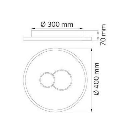 Wofi 11246 - LED Hämardatav laevalgusti NADRA LED/27W/230V