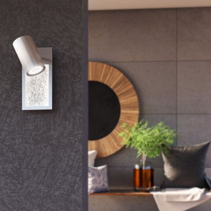 Wofi 11589 - LED Kohtvalgusti seinale BALI 1xGU10/5W/230V + LED/6W/230V