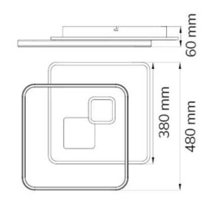 Wofi 11620 - LED Hämardatav laevalgusti AKON LED/43,5W/230V 2700-5500K+ kaugjuhtimispult